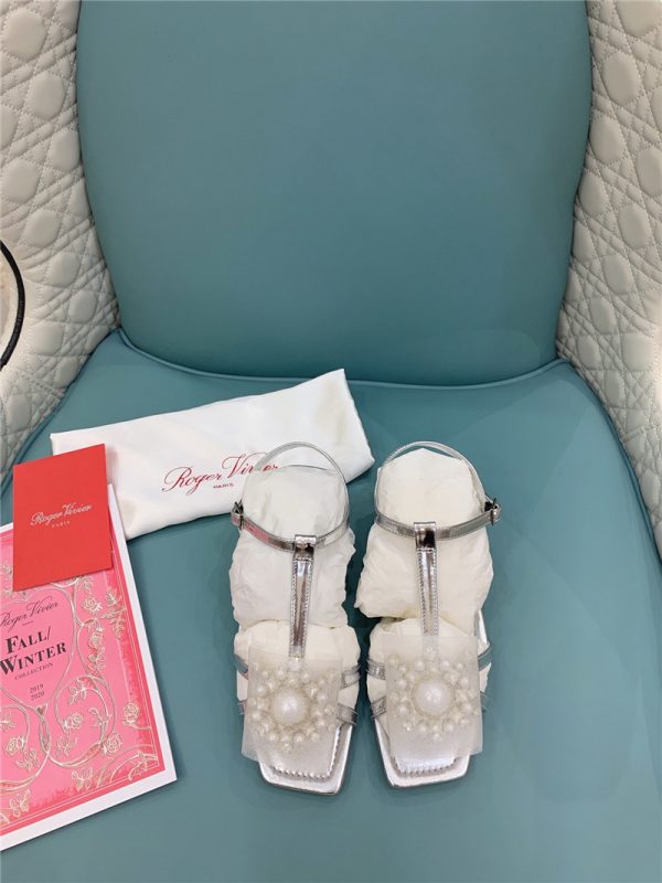 roger vivier SS Pearl Rhinestone Sandals - Image 5