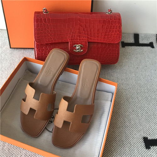 hermes flat slippers womens