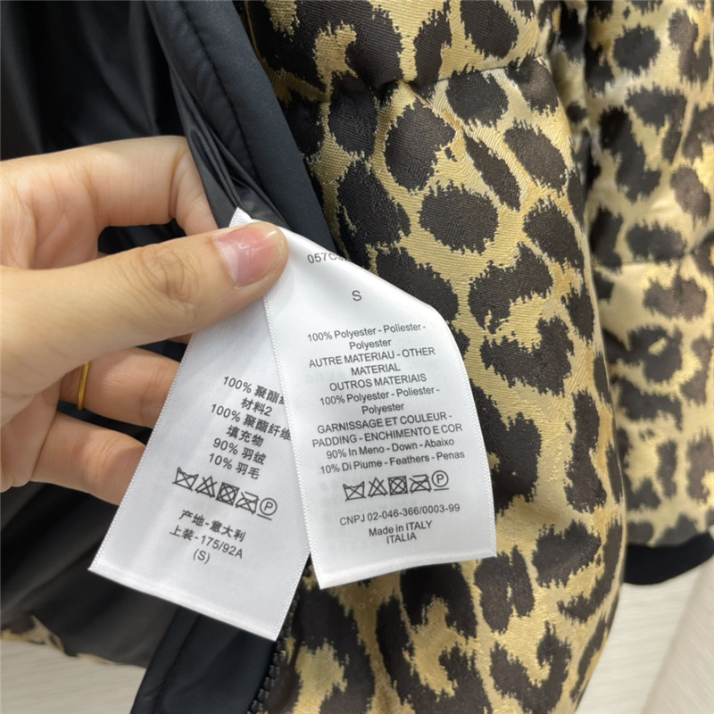 dior hooded leopard down jacket - Image 4