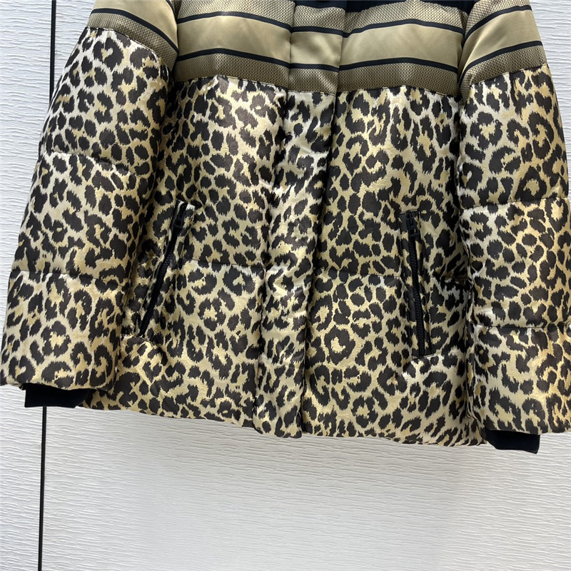dior hooded leopard down jacket - Image 5