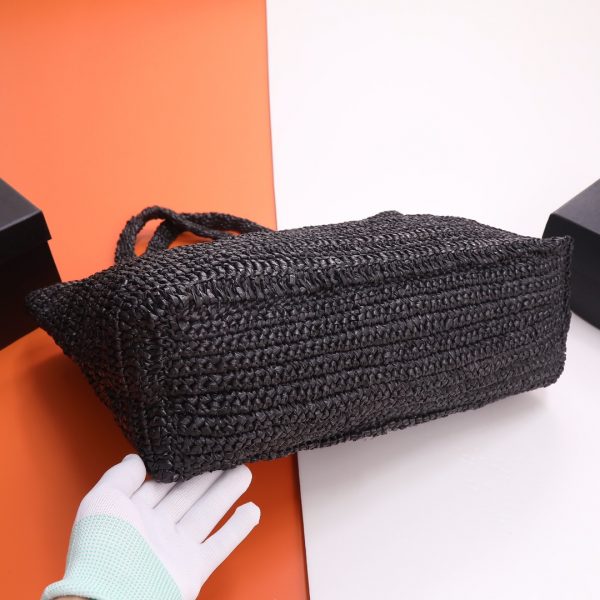 YSL Yves Saint Laurent ???? ?????? ???? ??? raffia crochet black - Image 12
