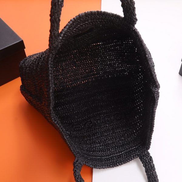 YSL Yves Saint Laurent ???? ?????? ???? ??? raffia crochet black - Image 13