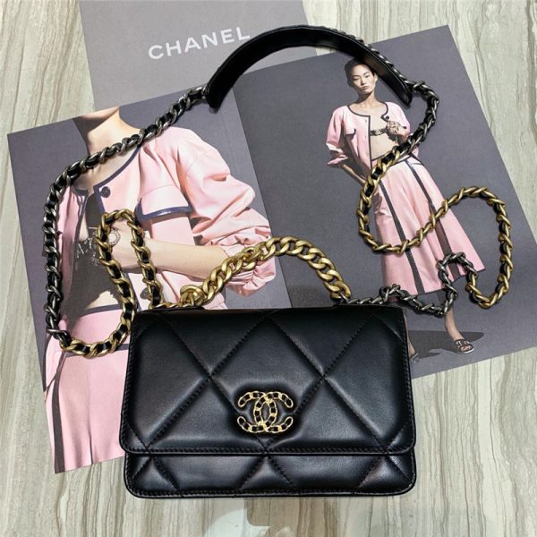 Chanel Wallet On Chain Quilted Caviar Gold-tone Black