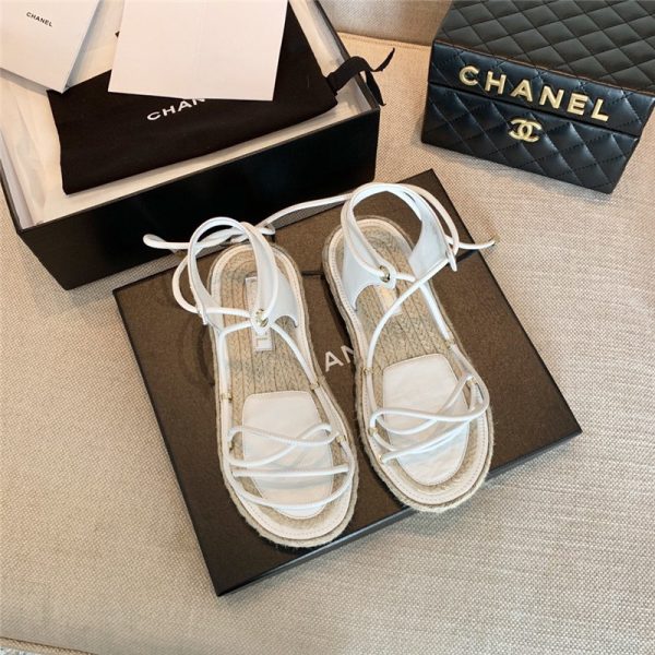 Summer boho strappy sandals white