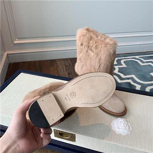chanel wool boots