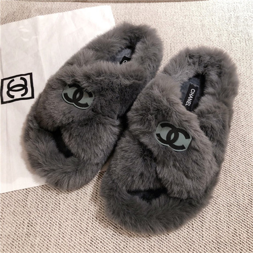 chanel wool slippers