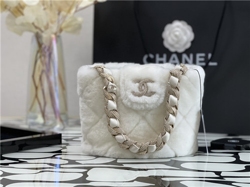 chanel wool flap bag