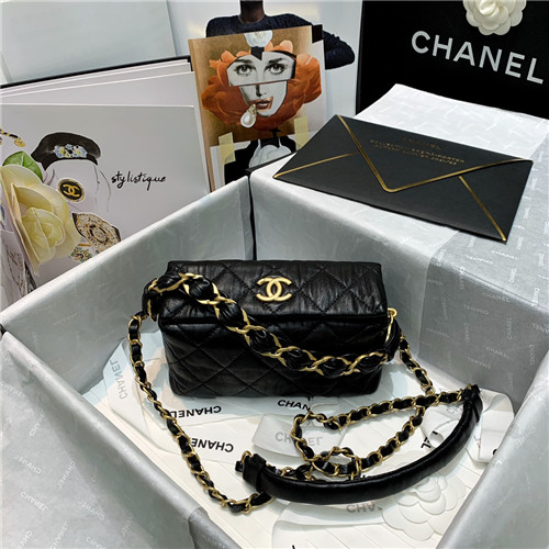 chanel wrinkled sheepskin hobo bag