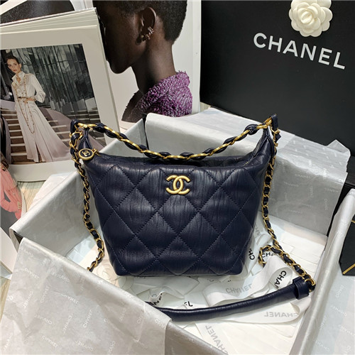 chanel sheepskin hobo bag