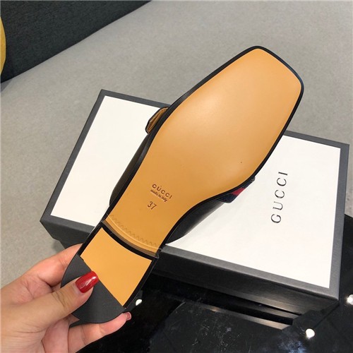 gucci detailed leather slippers replica shoes - Image 6