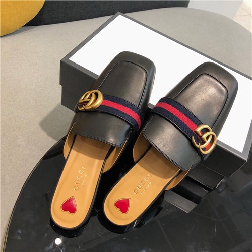 gucci detailed leather slippers replica shoes - Image 7