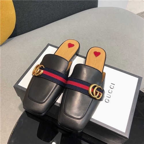 gucci detailed leather slippers replica shoes - Image 8