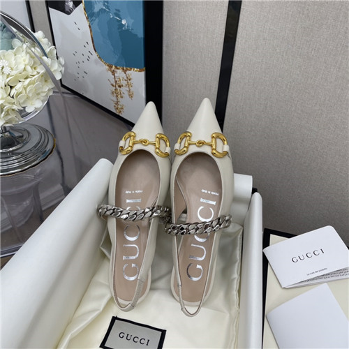 gucci horsebit chain low heel sandals - Image 4