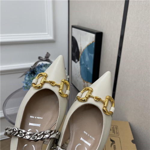 gucci horsebit chain low heel sandals - Image 7