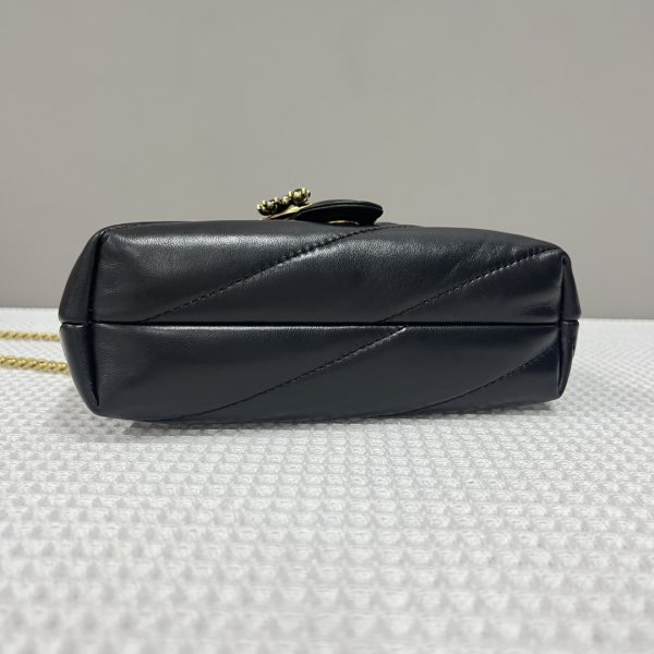 Pinko 2023 Women’S Bag Quilted Rhinestone Decoration Small Bird Bag 100040A0H3 Black - Image 7