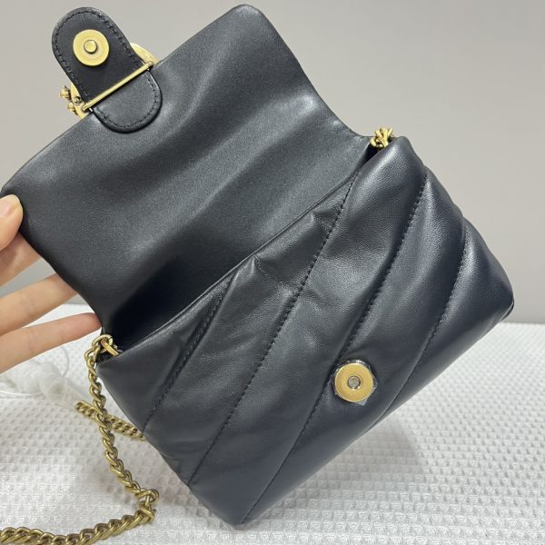 Pinko 2023 Women’S Bag Quilted Rhinestone Decoration Small Bird Bag 100040A0H3 Black - Image 8