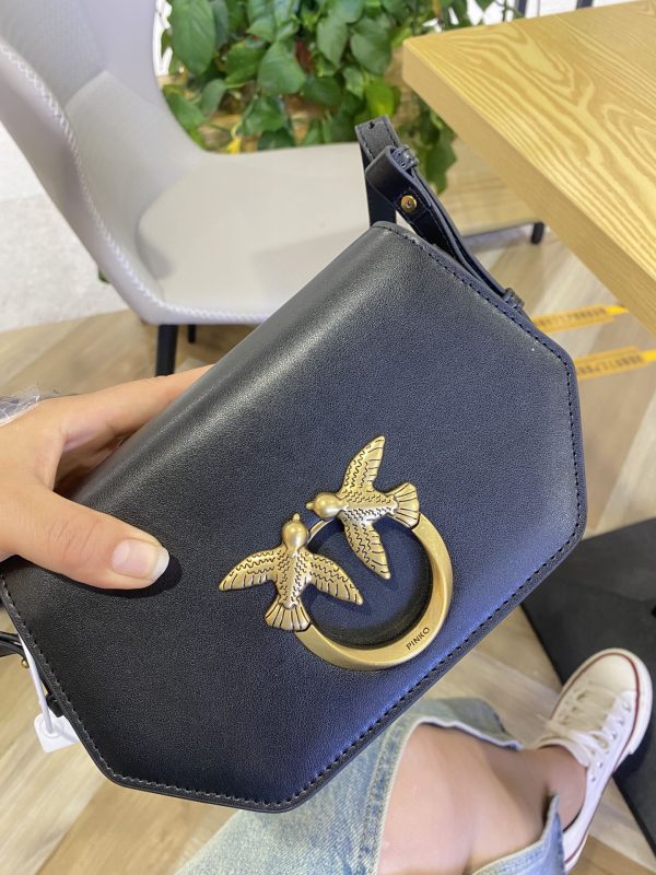 Pinko Spring And Summer New 2023 Women'S Bag One-Shoulder Messenger Bird Swallow Bag Blue - Image 3