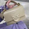 Pinko 2023 Matte Wide Shoulder Strap Portable Messenger Bag Swallow Bag B