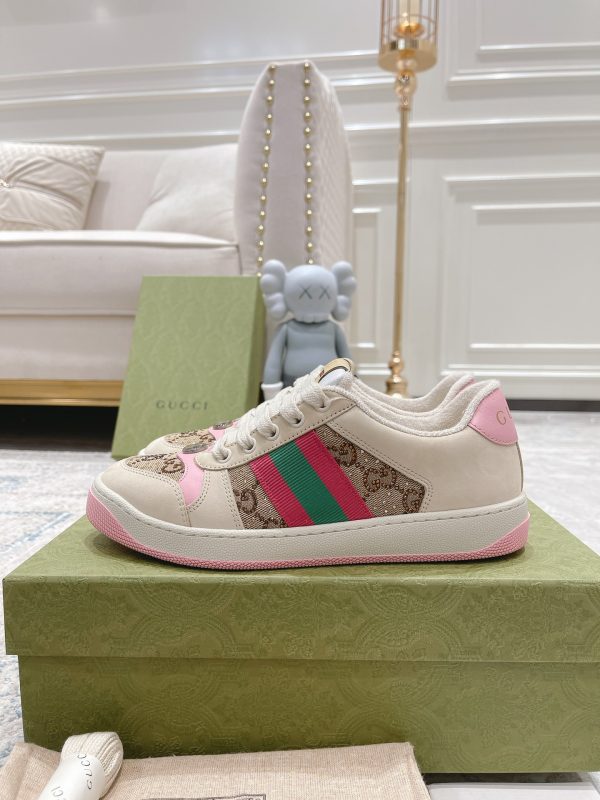Newly upgraded Gucci dirty shoes for couples GG series distressed and casual w