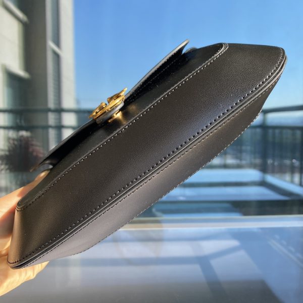 Pinko'S New Retro Swallow Saddle Bag Female Niche Design Single Shoulder Bag Commuter Female Bag High-End Armpit Bag Black - Image 7