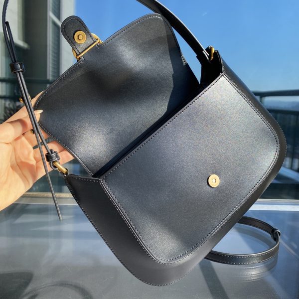 Pinko'S New Retro Swallow Saddle Bag Female Niche Design Single Shoulder Bag Commuter Female Bag High-End Armpit Bag Black - Image 8