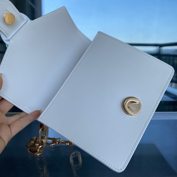Pinko’S New Paint Small Square Bag Shoulder Strap Atmosphere White - Image 8