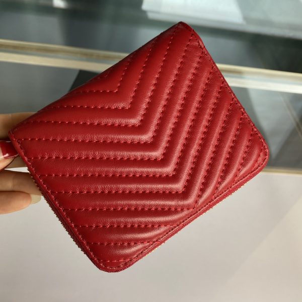 Pinko Women's Short Sheepskin Wallet FARFETCH Red - Image 4