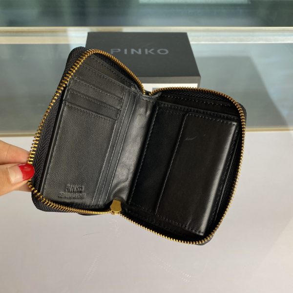 Pinko Women’s Short Sheepskin Wallet FARFETCH Black - Image 8