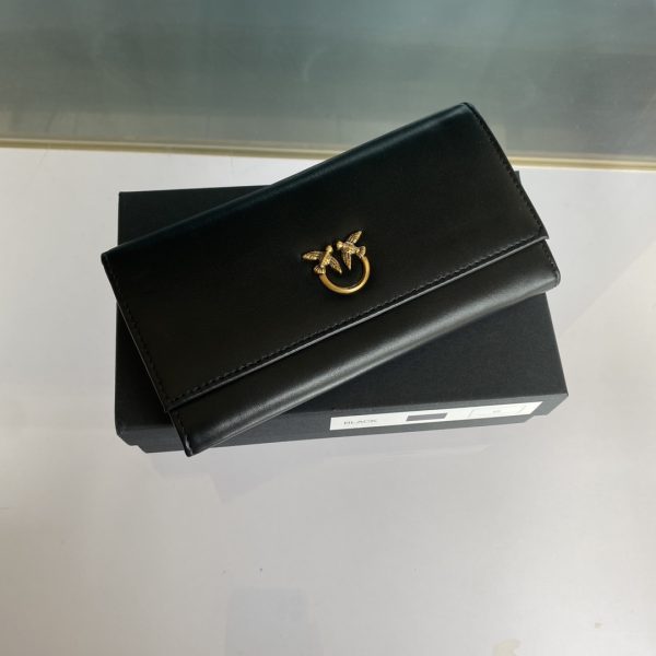 Pinko Women’s Flip Leather Wallet FARFETCH black