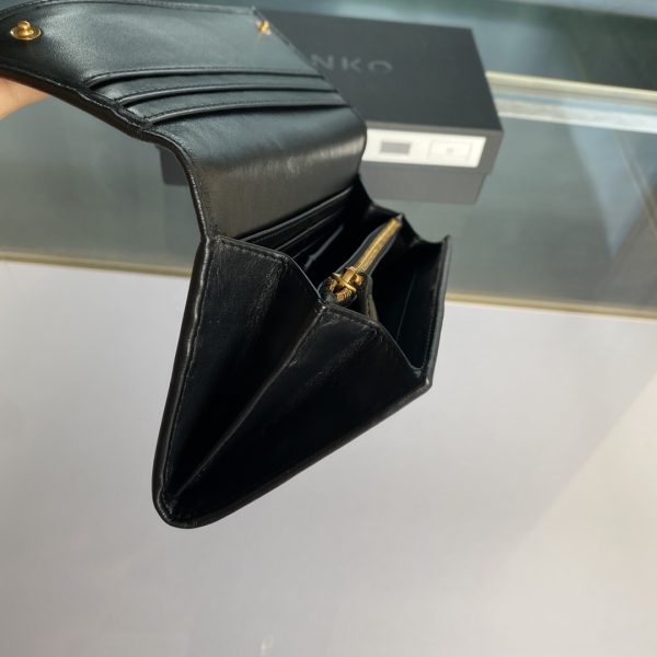Pinko Women’s Flip Leather Wallet FARFETCH black - Image 10