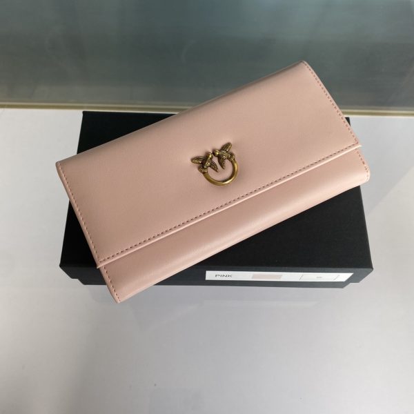 Pinko Women’s Flip Leather Wallet FARFETCH Pink
