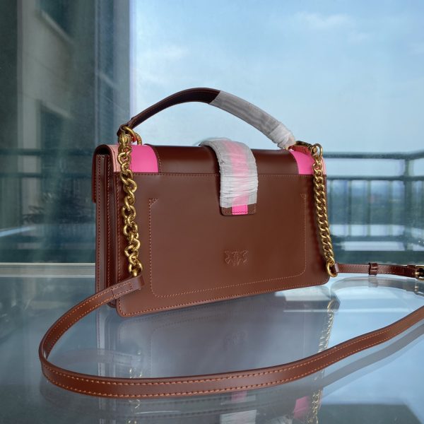 PINKO Swallow Bag 2021 Autumn and Winter New Arrival Color Matching Color Contrast Chain Bag One Shoulder Diagonal Bag Dionysus A - Image 4
