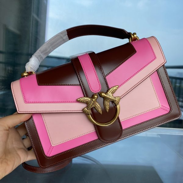 PINKO Swallow Bag 2021 Autumn and Winter New Arrival Color Matching Color Contrast Chain Bag One Shoulder Diagonal Bag Dionysus A - Image 6