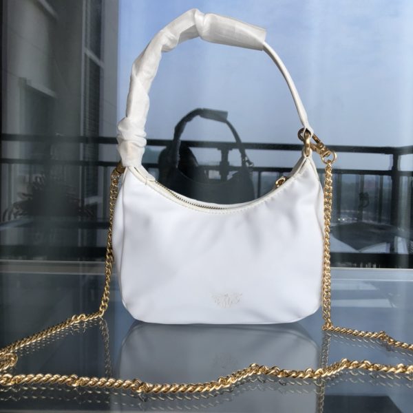 PINKO autumn and winter half-moon portable underarm crossbody bag 1P22FDY7K3 C - Image 3