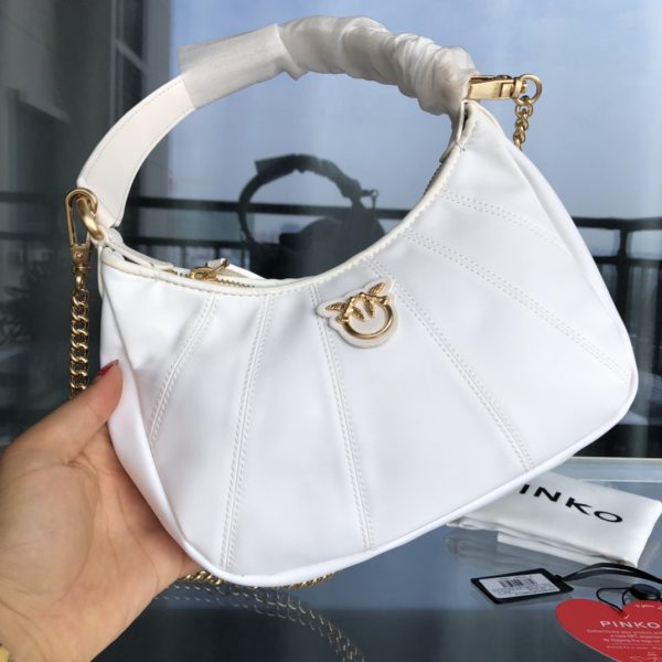 PINKO autumn and winter half-moon portable underarm crossbody bag 1P22FDY7K3 C - Image 6