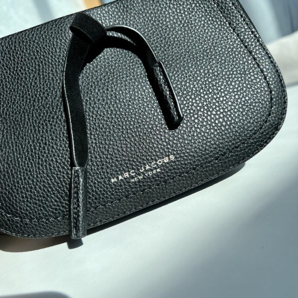 Marc Jacobs New Pure Original Half-Circle Messenger Bag Leather Shoulder Strap Adjustable Dust Bag Black - Image 6