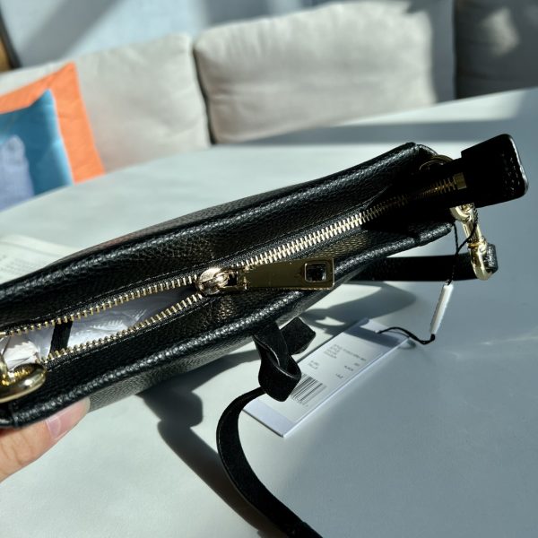 Marc Jacobs New Pure Original Half-Circle Messenger Bag Leather Shoulder Strap Adjustable Dust Bag Black - Image 7