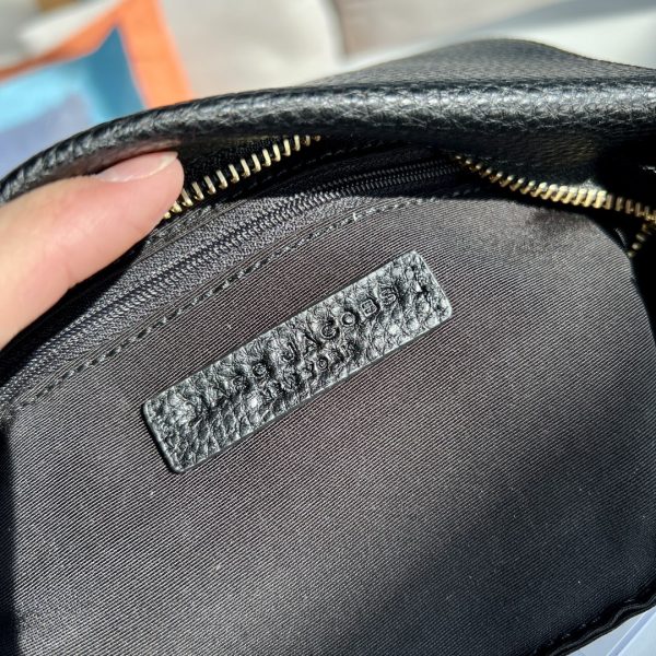 Marc Jacobs New Pure Original Half-Circle Messenger Bag Leather Shoulder Strap Adjustable Dust Bag Black - Image 9