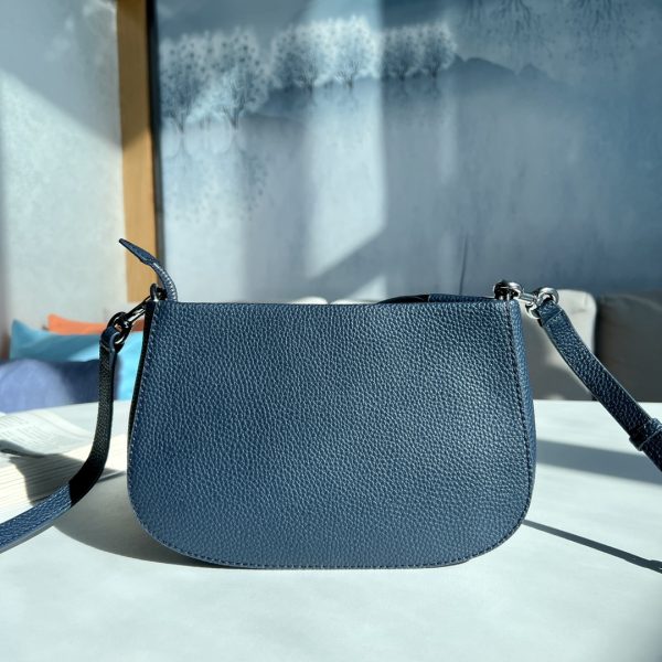 Marc Jacobs New Pure Original Half-Circle Messenger Bag Leather Shoulder Strap Adjustable Dust Bag Blue - Image 3