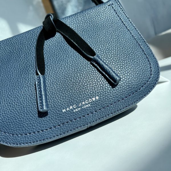 Marc Jacobs New Pure Original Half-Circle Messenger Bag Leather Shoulder Strap Adjustable Dust Bag Blue - Image 6