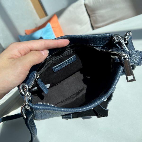 Marc Jacobs New Pure Original Half-Circle Messenger Bag Leather Shoulder Strap Adjustable Dust Bag Blue - Image 8