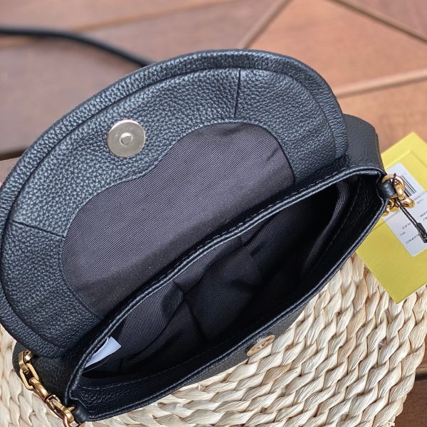 THE KARLIE Marc Jacobs Leather Retro Modern Mini Messenger Bag Shoulder Bag Clutch Black - Image 8