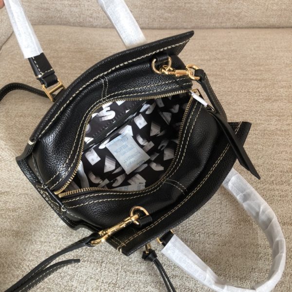 Marc Jacobs Tote Cross-Body Bag Pebbled Top Cowhide Leather Ultra-Soft And Delicate Dust Bag Black - Image 7