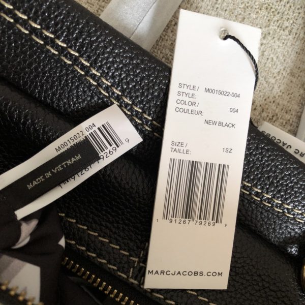 Marc Jacobs Tote Cross-Body Bag Pebbled Top Cowhide Leather Ultra-Soft And Delicate Dust Bag Black - Image 9