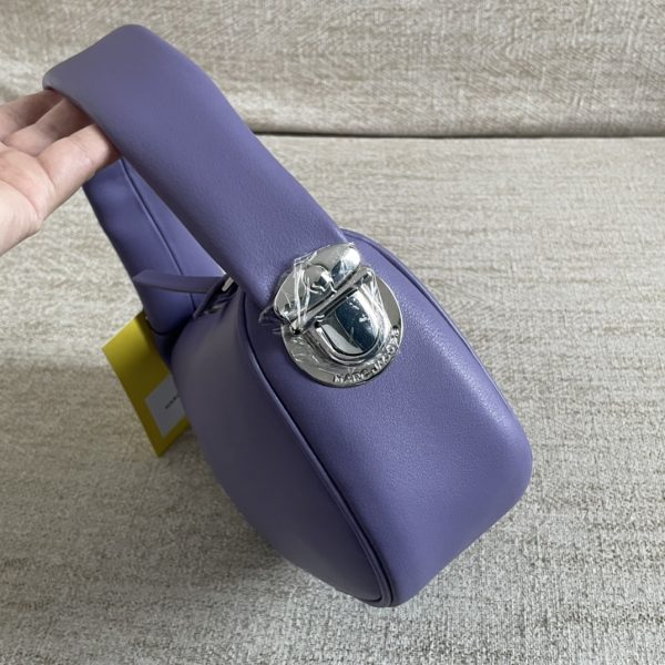 Marc Jacobs Tote Cross-Body Bag Pebbled Top Cowhide Leather Ultra-Soft And Delicate Dust Bag purple - Image 5