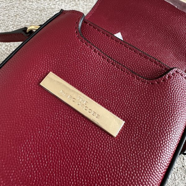 Marc Jacobs Mobile Phone Bag The Mj J Link Series Caviar Top Layer Cowhide Shoulder Strap Adjustable Length Red - Image 5