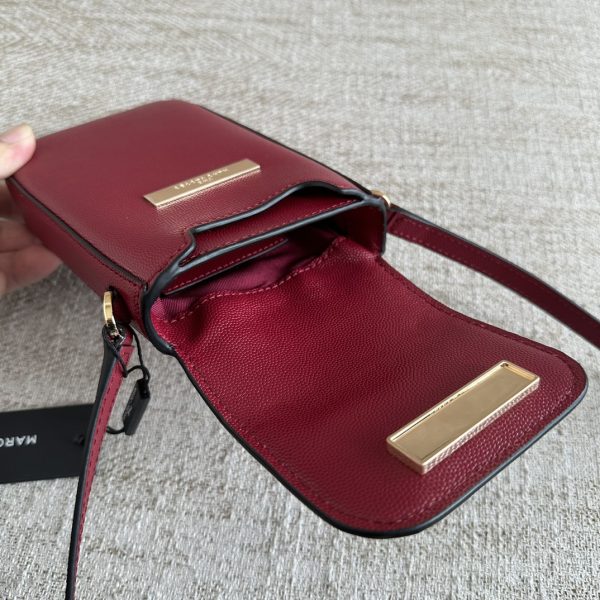 Marc Jacobs Mobile Phone Bag The Mj J Link Series Caviar Top Layer Cowhide Shoulder Strap Adjustable Length Red - Image 6