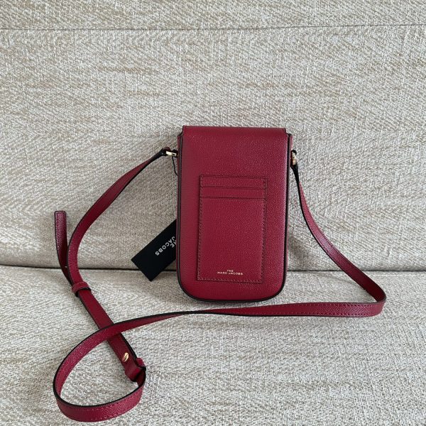Marc Jacobs Mobile Phone Bag The Mj J Link Series Caviar Top Layer Cowhide Shoulder Strap Adjustable Length Red - Image 8