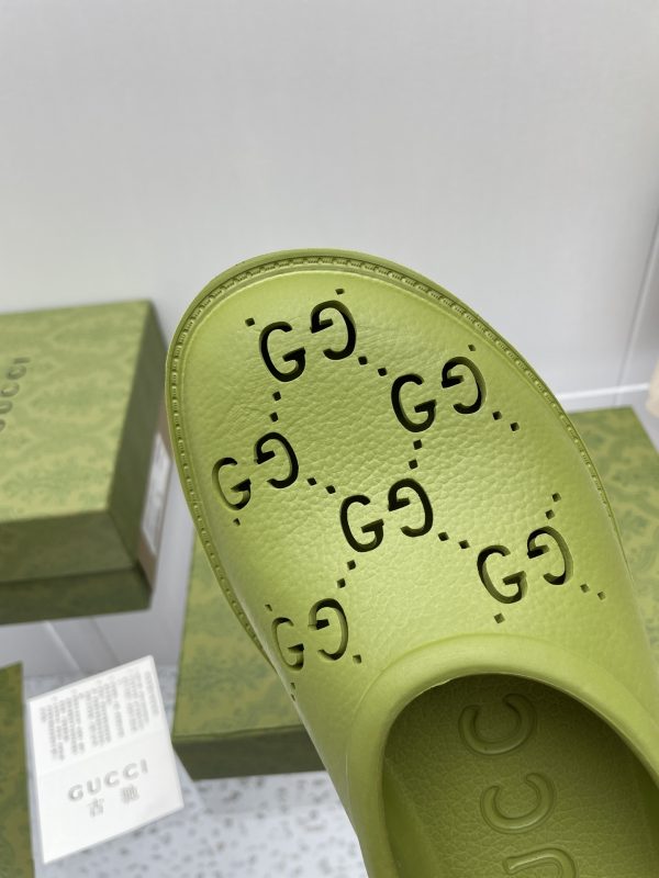 Gucci GG Slides Cave Slippers are versatile couple slippers green - Image 8
