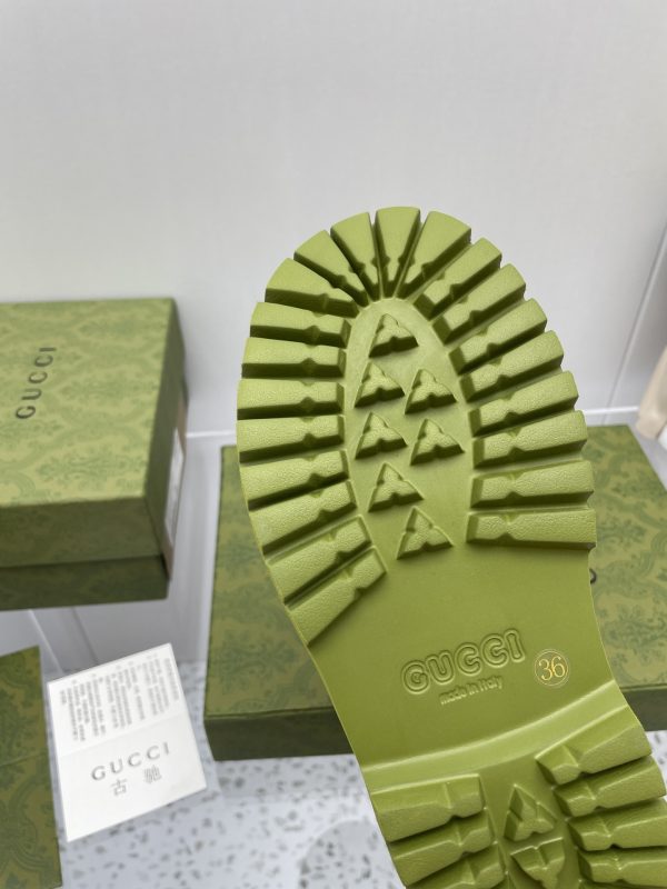 Gucci GG Slides Cave Slippers are versatile couple slippers green - Image 9